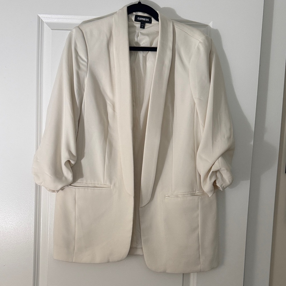 Express Women's Elegant Cream Suit Jacket